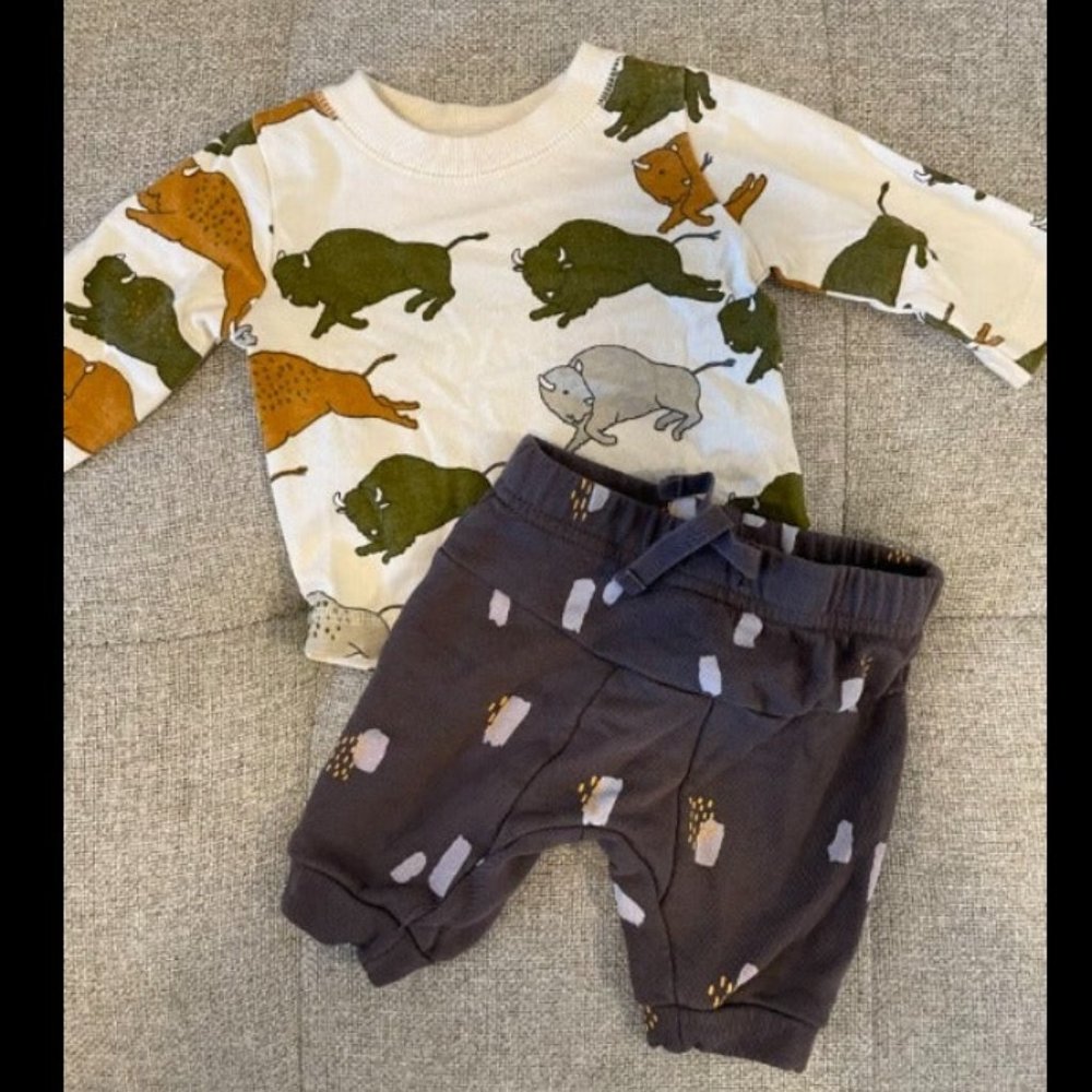 Oliver and Rain Newborn Buffalo Set
